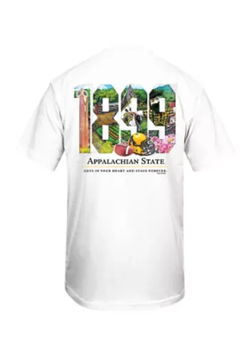 NCAA Appalachian State Mountaineers Year Painting Graphic T-Shirt