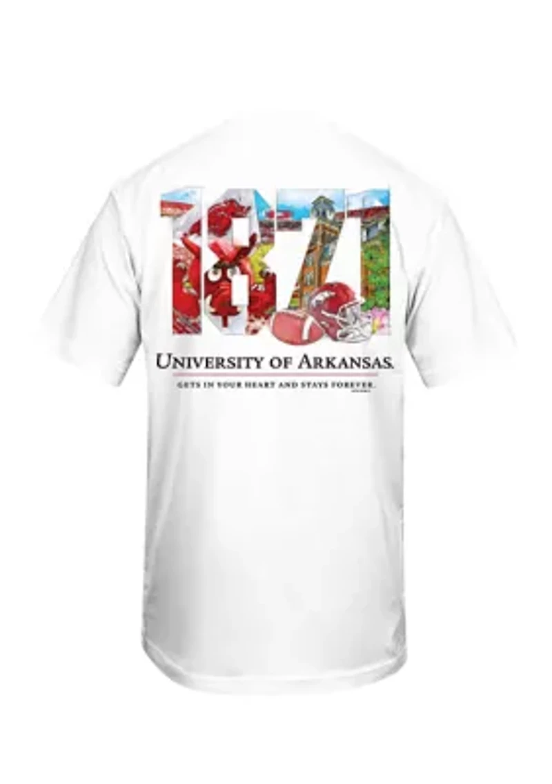 NCAA Arkansas Razorbacks Year Painting Graphic T-Shirt