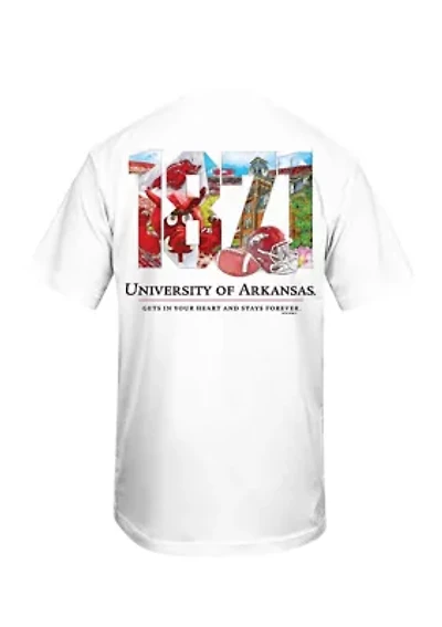 NCAA Arkansas Razorbacks Year Painting Graphic T-Shirt