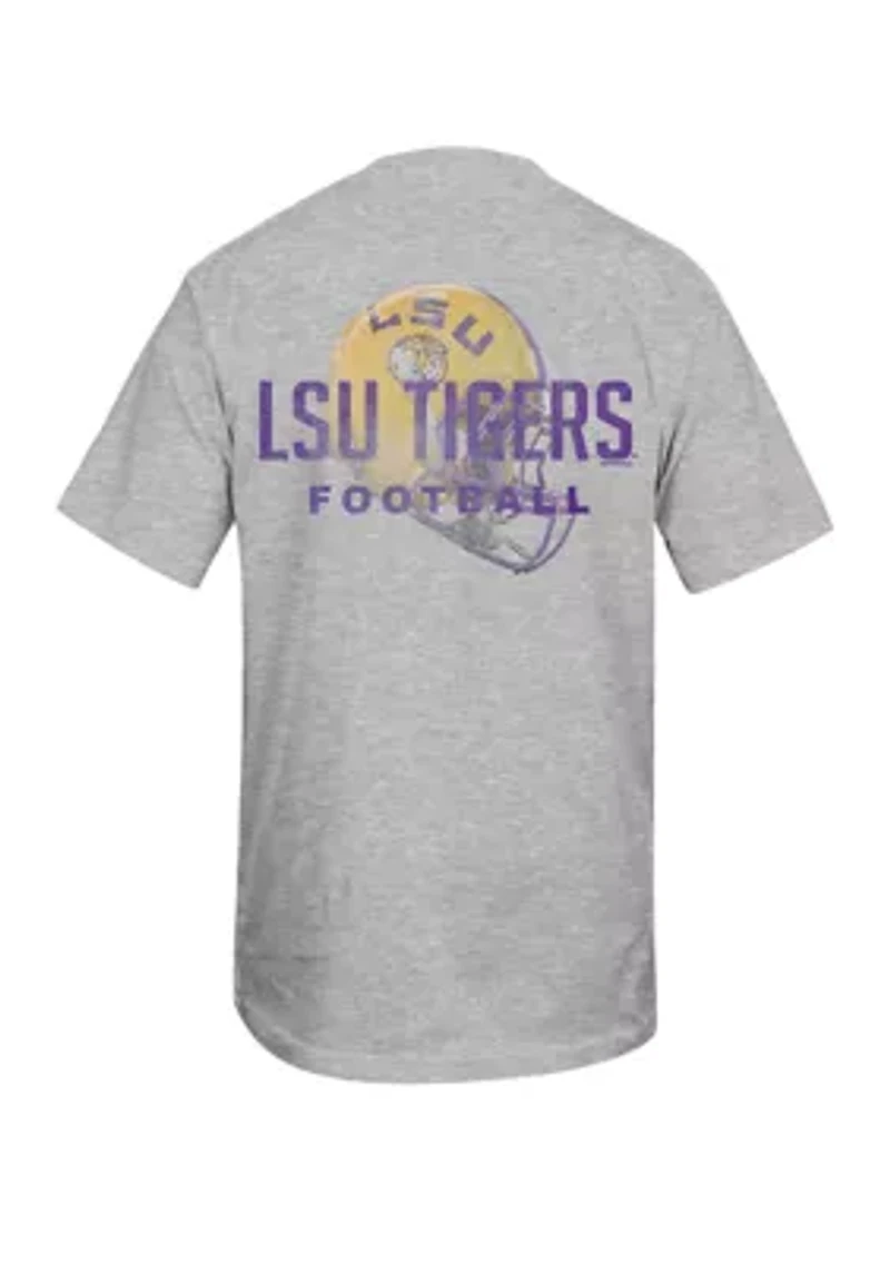 NCAA LSU Tigers Faded Helmet Graphic T-Shirt