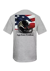 NCAA Appalachian State Mountaineers Free Helmet Graphic T-Shirt