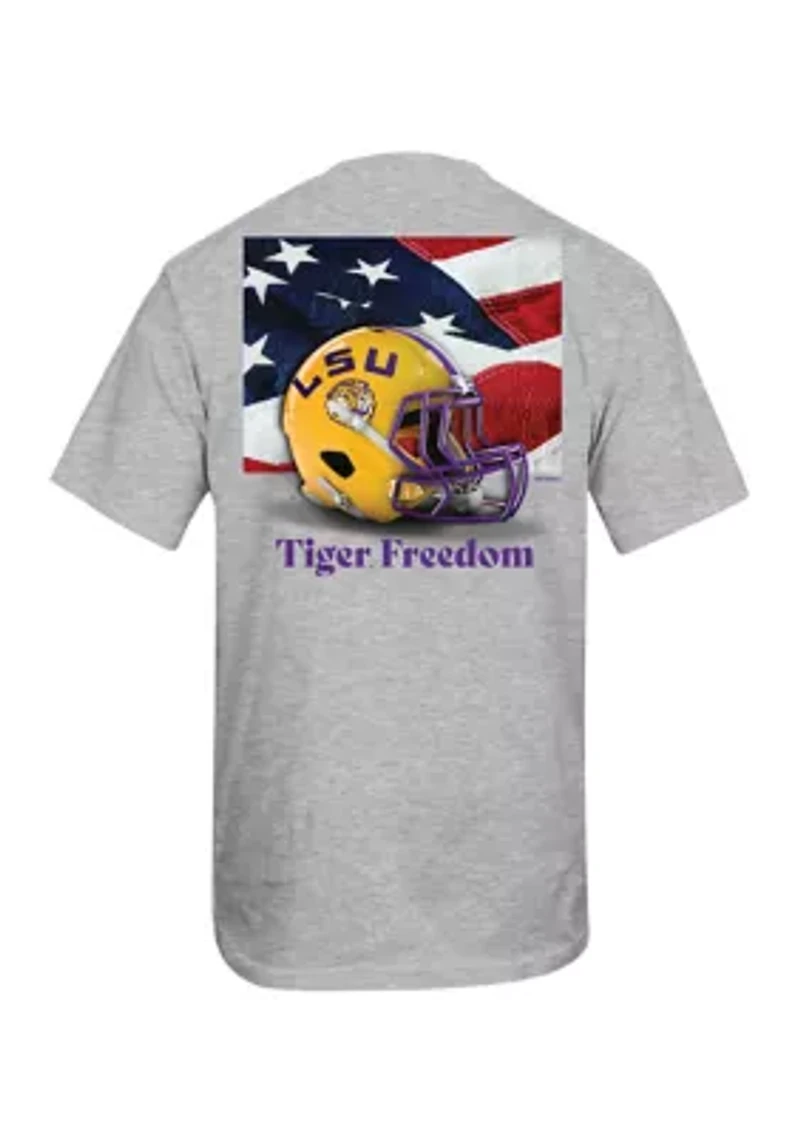 NCAA LSU Tigers Free Helmet Graphic T-Shirt