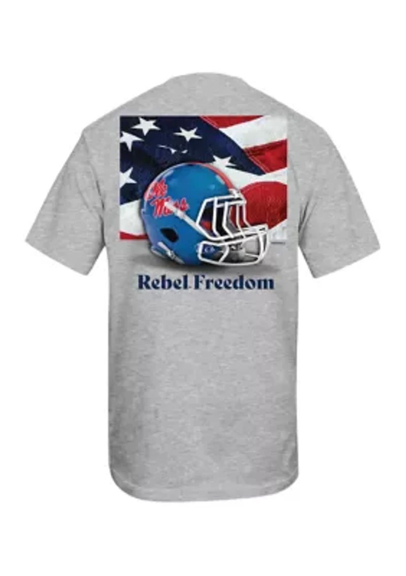 NCAA Ole Miss Rebels Free Helmet Graphic T-Shirt