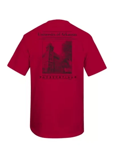 NCAA Arkansas Razorbacks Old Building Graphic T-Shirt