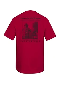 NCAA Arkansas Razorbacks Old Building Graphic T-Shirt