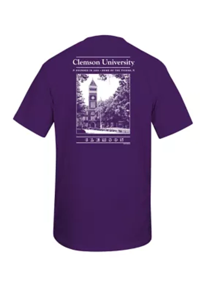 NCAA Clemson Tigers Old Building Graphic T-Shirt