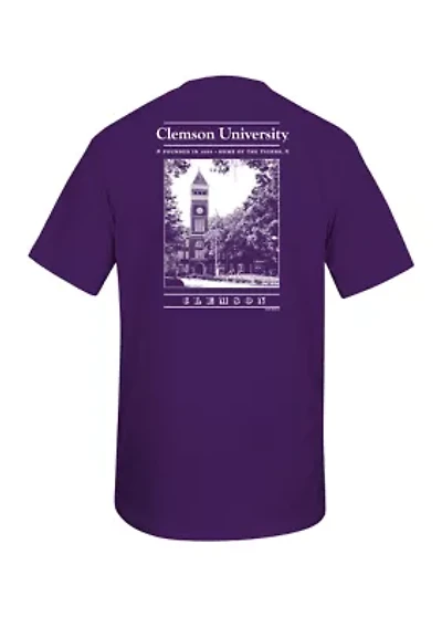 NCAA Clemson Tigers Old Building Graphic T-Shirt