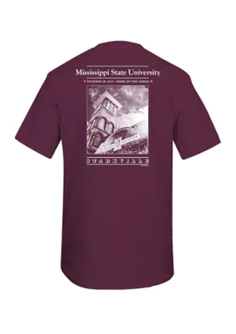 NCAA Mississippi State Bulldogs Old Building Graphic T-Shirt