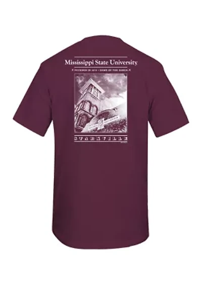 NCAA Mississippi State Bulldogs Old Building Graphic T-Shirt