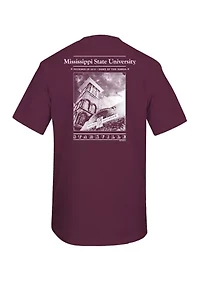 NCAA Mississippi State Bulldogs Old Building Graphic T-Shirt