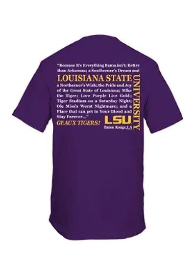 NCAA LSU Tigers Straight Hem Graphic T-Shirt
