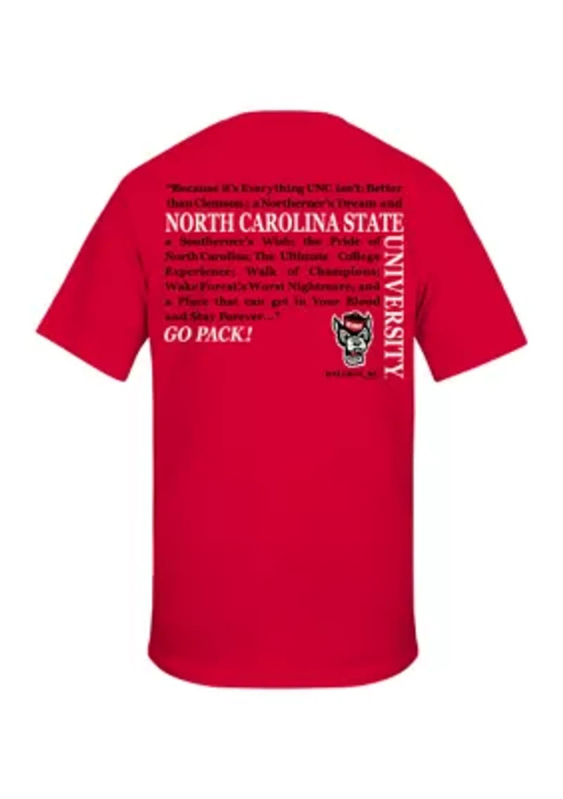 NCAA NC State Wolfpack Straight Hem Graphic T-Shirt
