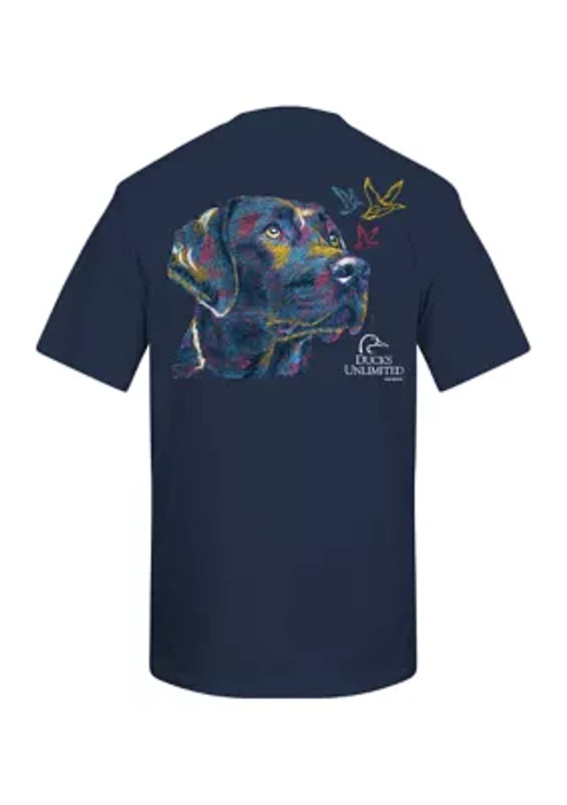 Men's Short Sleeve Dog Graphic T-Shirt