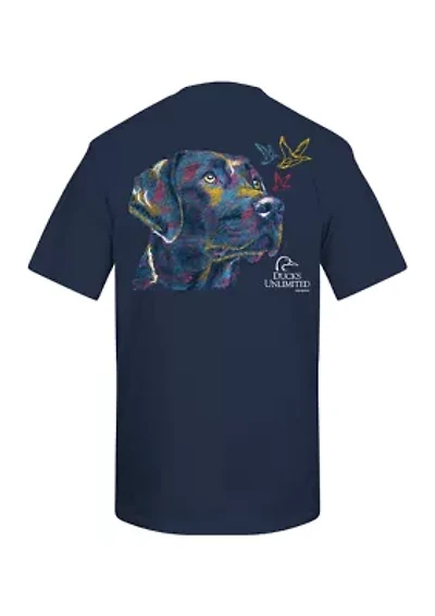 Men's Short Sleeve Dog Graphic T-Shirt