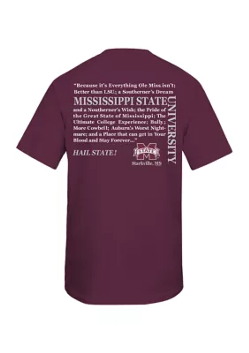NCAA Mississippi State Bulldogs Straight Hem Graphic T-Shirt