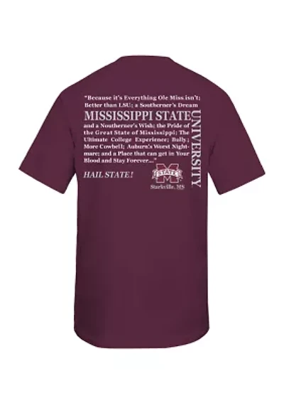 NCAA Mississippi State Bulldogs Straight Hem Graphic T-Shirt