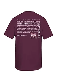 NCAA Mississippi State Bulldogs Straight Hem Graphic T-Shirt