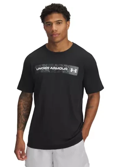 Camo Chest Stripe Graphic T-Shirt