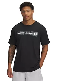 Camo Chest Stripe Graphic T-Shirt