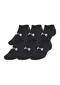 UA Tech No Show Socks - 6 Pack