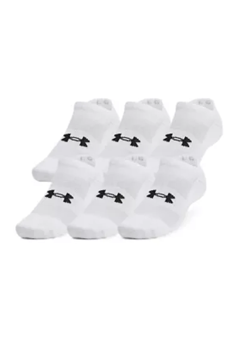 UA Tech No Show Socks - 6 Pack