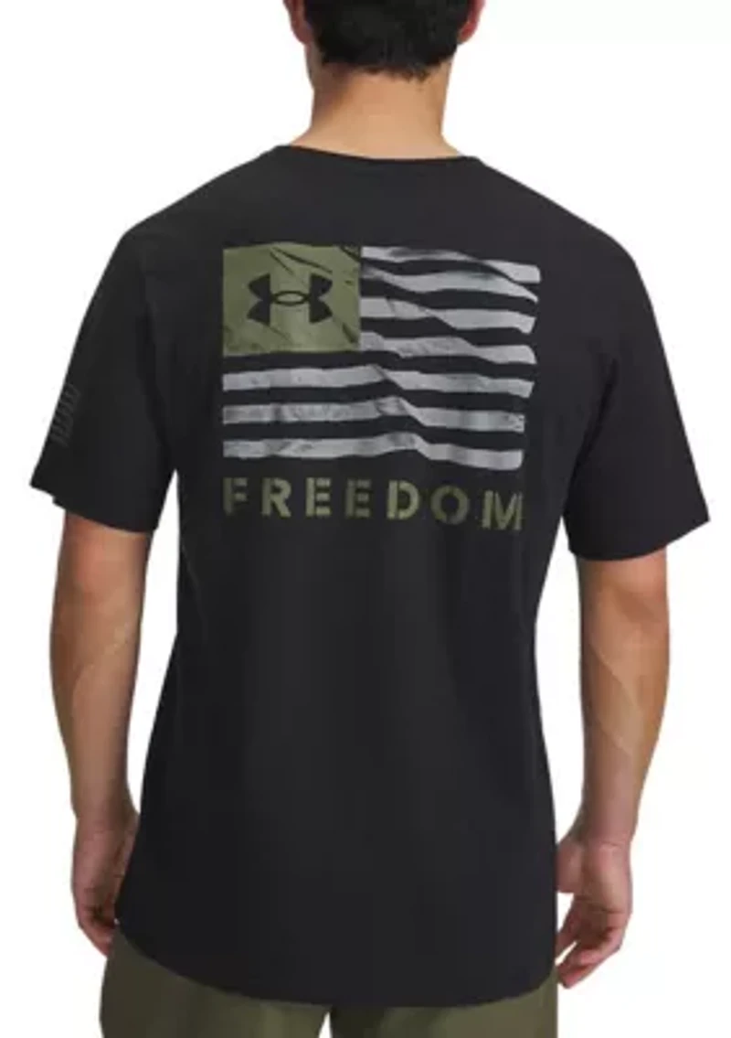 Big & Tall Short Sleeve Freedom Banner Graphic T-Shirt