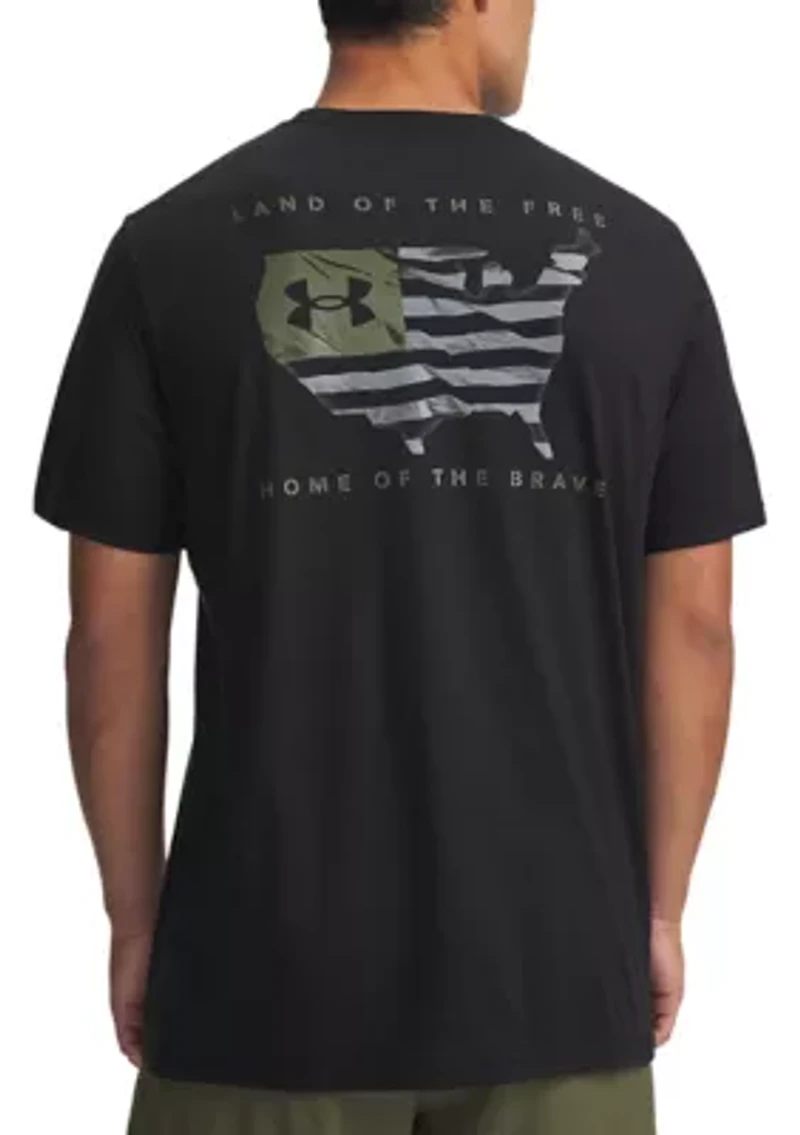 Big & Tall Short Sleeve Freedom Flag USA Shirt