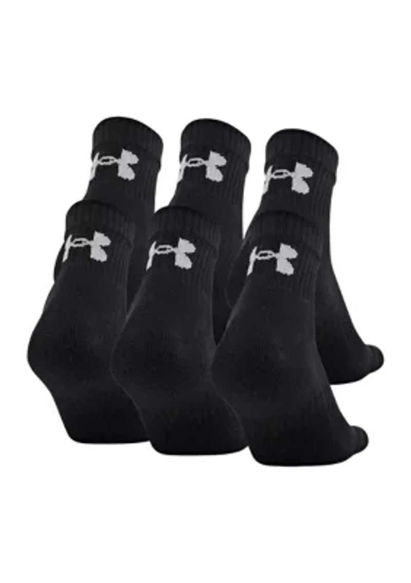 Training Cotton Quarter Socks - 6 Pack