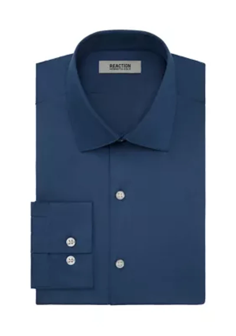 Reaction Techni-Cole, Slim Fit, Tonal Stripe Dress Shirt