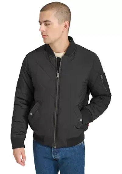 Men's Quilted Bomber Jacket