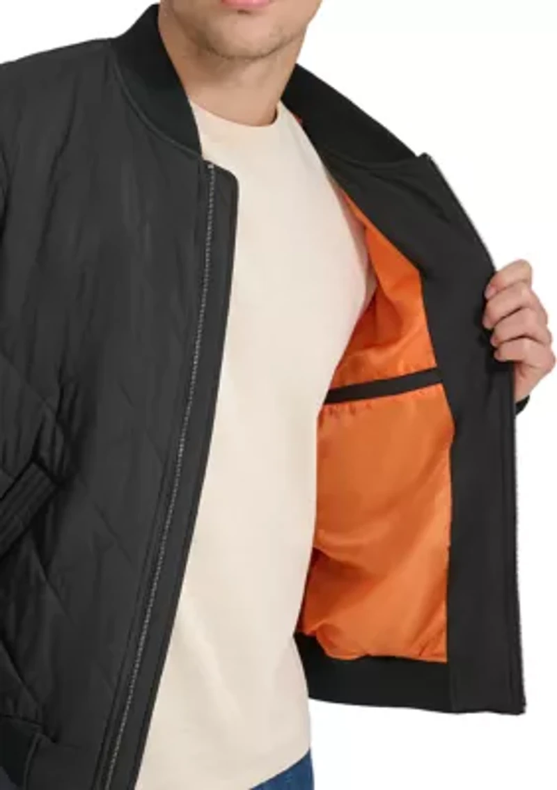 Men's Quilted Bomber Jacket