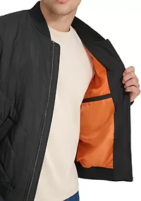 Men's Quilted Bomber Jacket