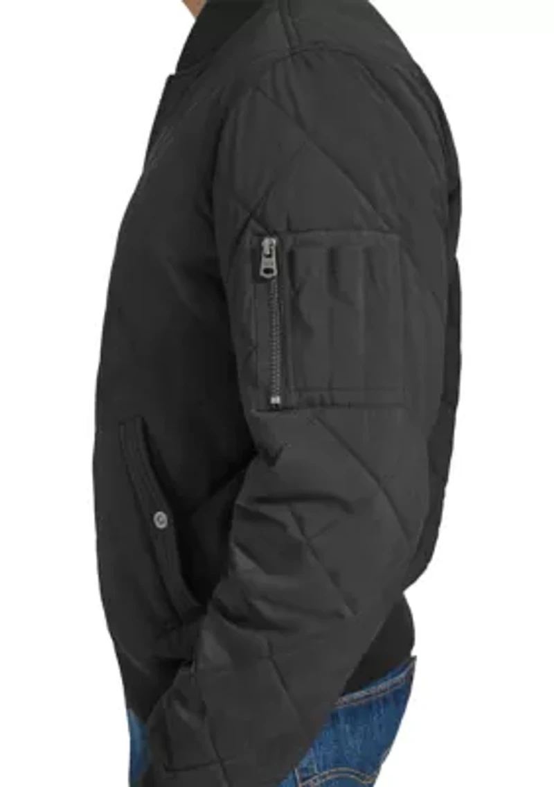 Men's Quilted Bomber Jacket