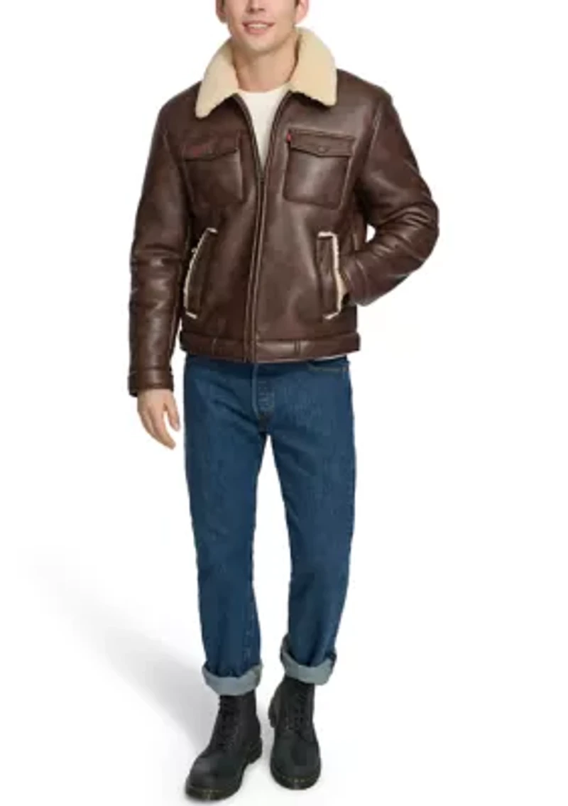 Faux Shearling Trucker Jacket