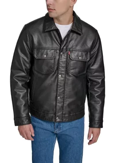 Men's Faux Leather Jacket