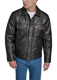 Men's Faux Leather Jacket
