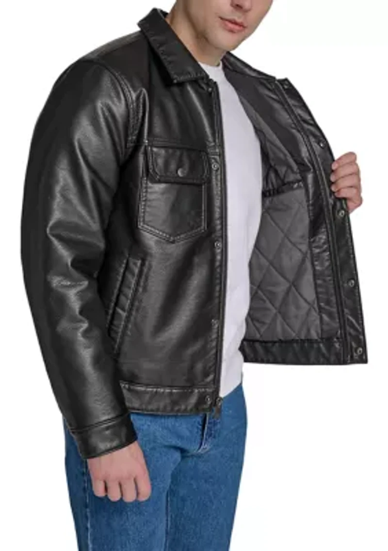 Men's Faux Leather Jacket