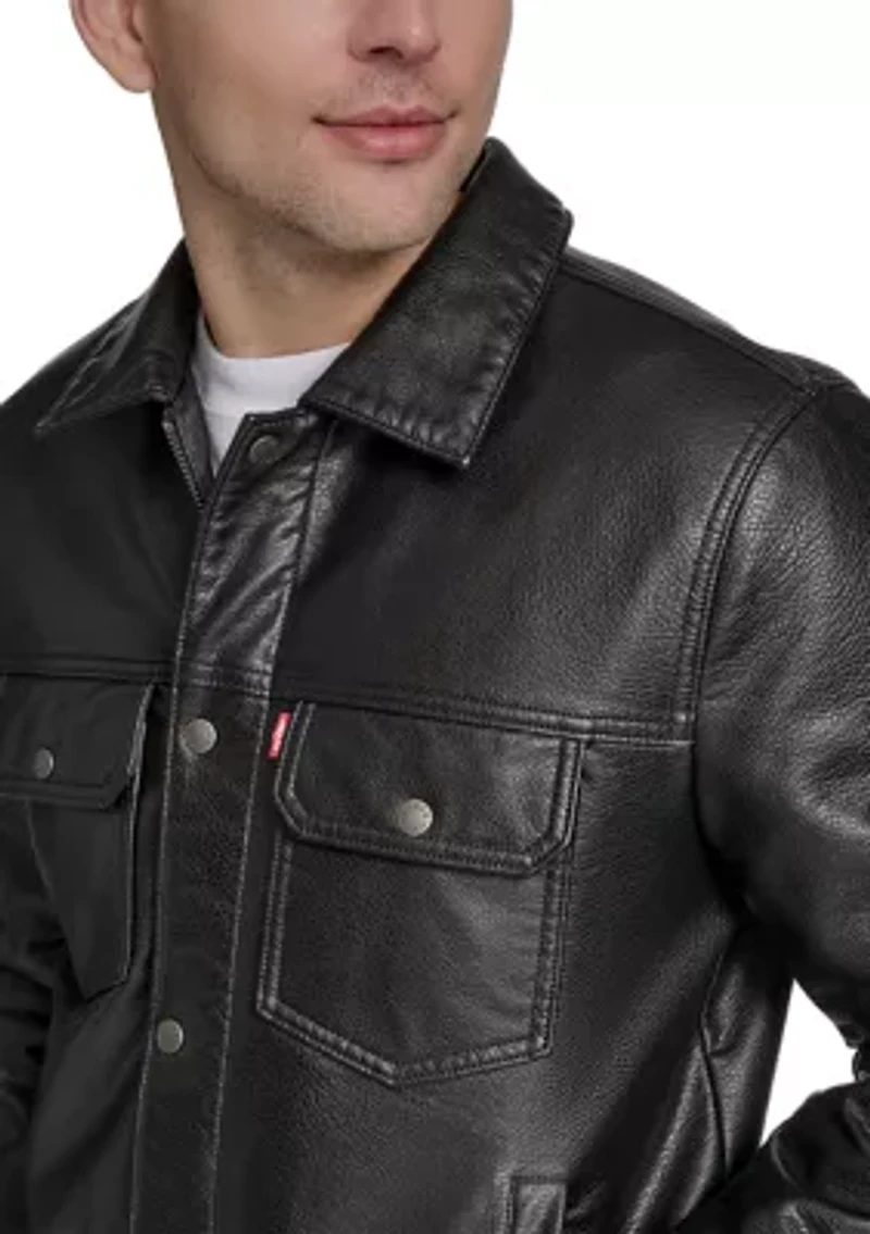 Men's Faux Leather Jacket