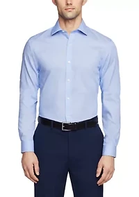 Men's Long Sleeve Slim Fit Cotton Solid Shirt