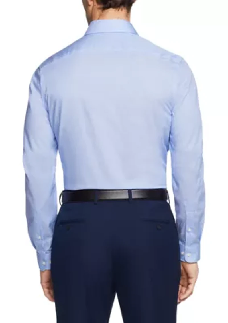 Men's Long Sleeve Slim Fit Cotton Solid Shirt