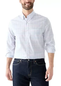 Multicolored Windowpane Printed Button Down Shirt