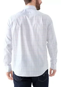 Multicolored Windowpane Printed Button Down Shirt