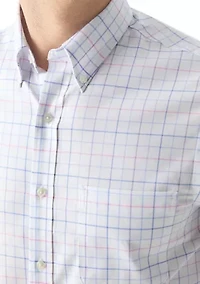 Multicolored Windowpane Printed Button Down Shirt