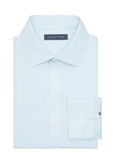 Men's Regular Fit Cotton Linen Dress Shirt
