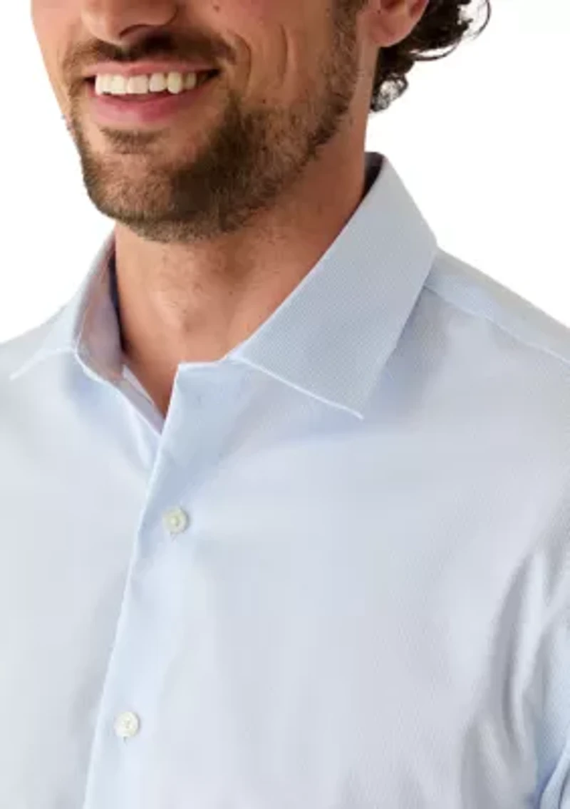Men's Long Sleeve Regular Fit Striped Shirt