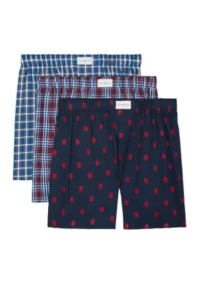 Cotton Classics Woven Boxers - 3 Pack
