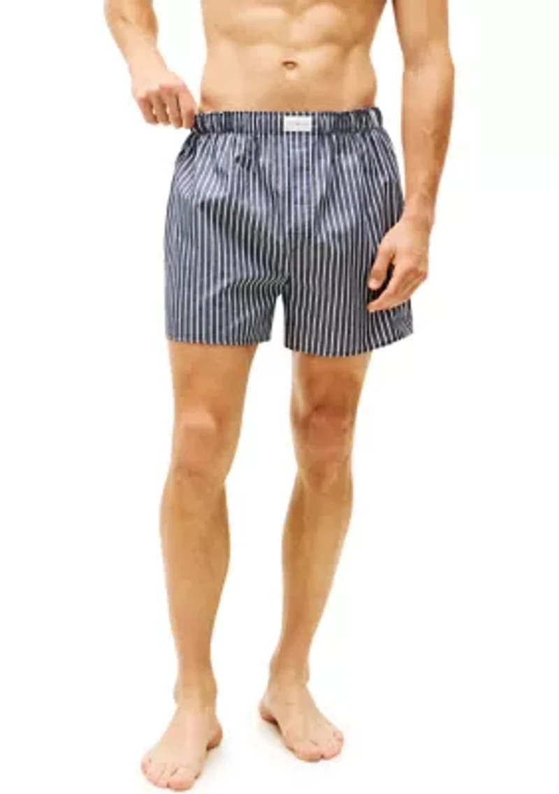 100% Cotton Classics Woven Boxers - 3-Pack