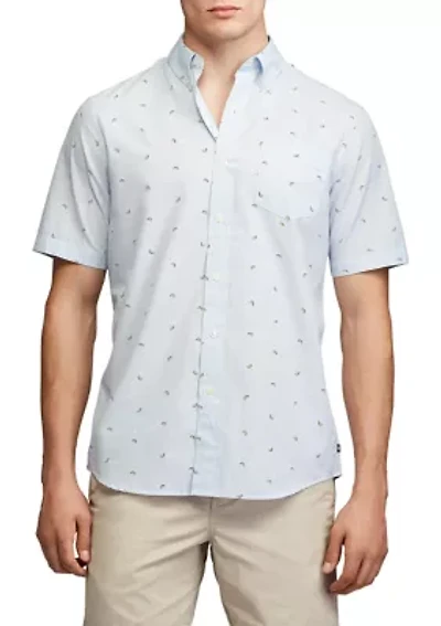 Big & Tall Performance Short Sleeve Easy Care Button Down Shirt