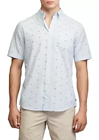 Big & Tall Performance Short Sleeve Easy Care Button Down Shirt