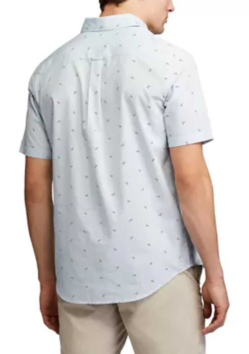 Big & Tall Performance Short Sleeve Easy Care Button Down Shirt